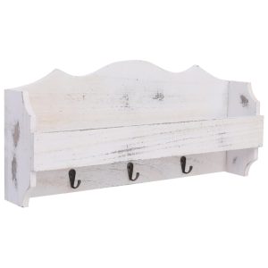 Veggmontert Garderobepanel Hvit 50X10X23 Cm Tre