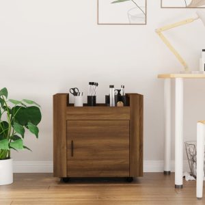 Tralle Til Skrivebord Brun Eik 60X45X60 Cm Konstruert Tre