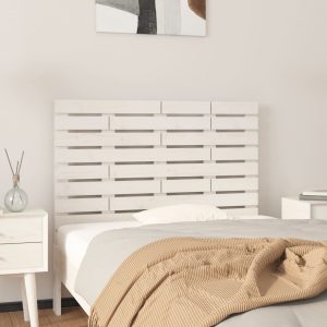 Veggmontert Sengegavl Hvit 106X3X63 Cm Heltre Furu