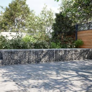 Gabionkurv Med Deksel 400X100X50 Cm Galvanisert Jern