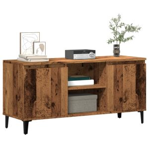 Tv-Benk Gammelt Tre 102X35X50 Cm Konstruert Tre