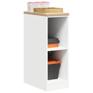 Garasje Oppbevaringsskap Hvit 30X51X85 Cm Heltre Furu