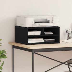 Skriverstativ Svart Eik 49X40X22,5 Cm Konstruert Tre
