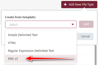 Screenshot showing the same new filetype options in the cloud