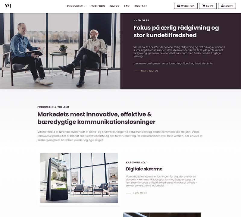 vitrinemedia-hjemmeside-screenshot