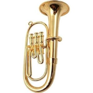 Kerstversiering euphonium verguld
