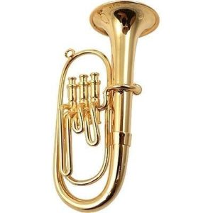 Kerstversiering euphonium verguld
