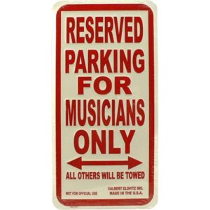 Parkeerbord 'Musicians Only'
