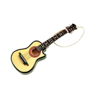 Kerstversiering gitaar/stalen snaren/uitgesneden voorkant
