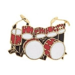 Speldje dubbel-bass drumset, rood