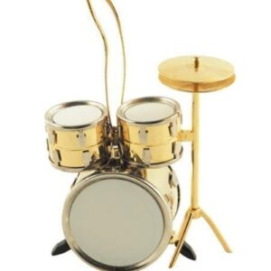 Kerstversiering drumstel verguld