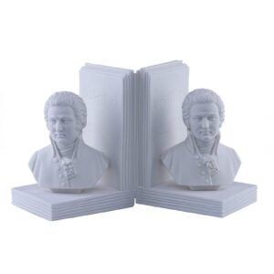 Albast boekensteunen Mozart