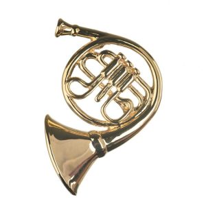 Broche Hoorn, verguld