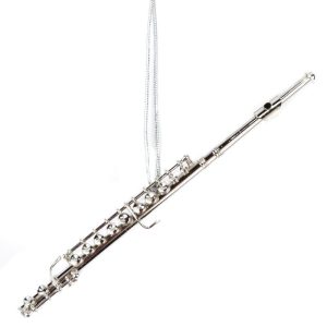 Kerstversiering Fluit 14,0 cm,  zilverkleurig