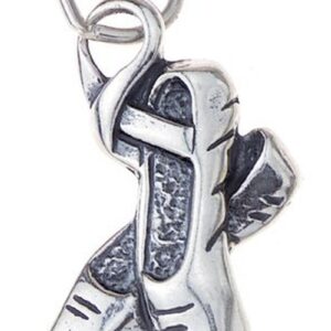 Zilveren hanger balletschoenen