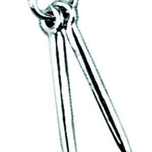 Zilveren hanger drumstokken