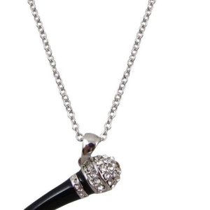 Halsketting microfoon (helder/zilver)