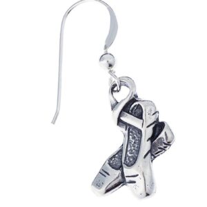 Zilveren oorbellen Balletschoenen