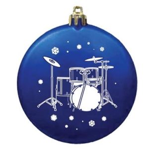 Kerstversiering: Drumstel met sneeuwvlokken, satijnen textuur, verschillende kleuren
