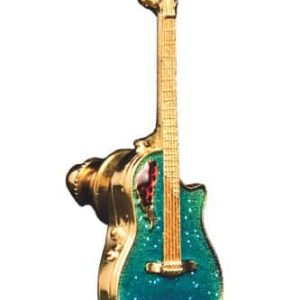 Speldje Ovation Roundback gitaar, blauw/verguld