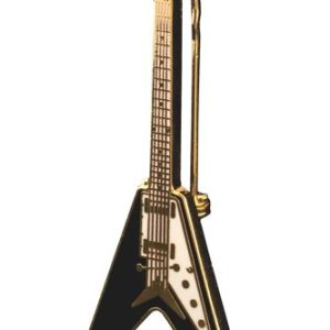 Speldje Flying V gitaar zwart/goud