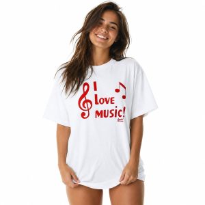 T-shirt, I Love Music - Unisex
