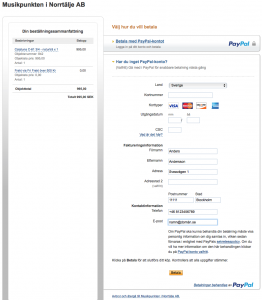 Webbutiken-PayPal