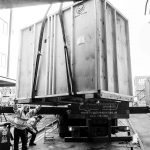 a scanner being of loaded from a lorry