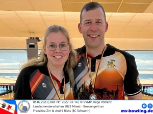 Landesmeisterschaften 2023 Mixed - Bronze an Franziska Zirr & Andrè Riess (BC Schwerin)