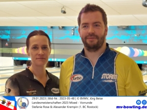 Landesmeisterschaften 2023 Mixed - Vorrunden - Stefanie Rose & Alexander Krempin vom 1. BC Rostock führen deutlich nach der 2. Vorrunde