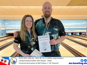 Die Zweitplatzierten: Florentine Burmeister & Ralf Polkow (1. BC Rostock)