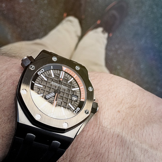 Bruno med Audemars Piguet i keramik. En flot Diver. 