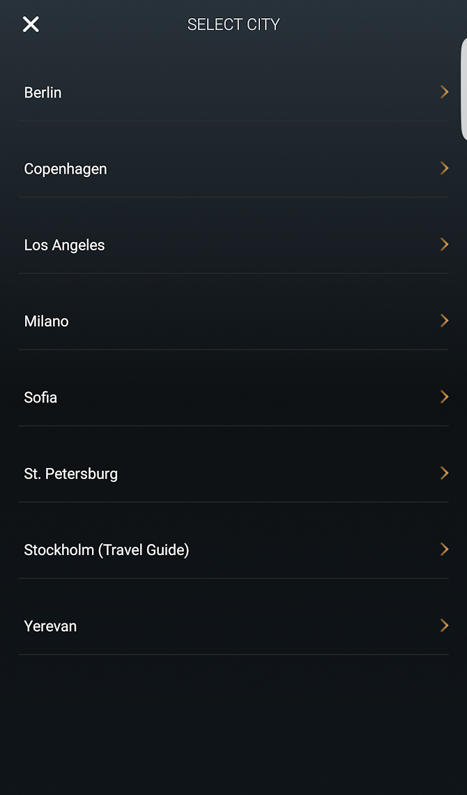 Pick a city - en indbygget light rejseguide
