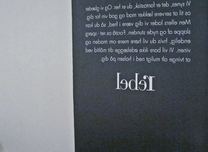 Med lidt god vilje, kan Rebel læser bagfra som "leder".