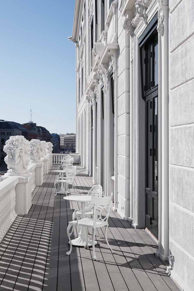 Royal Suite byder på en balkon, hvor festen nemt kan sættes i gang - eller afsluttes...