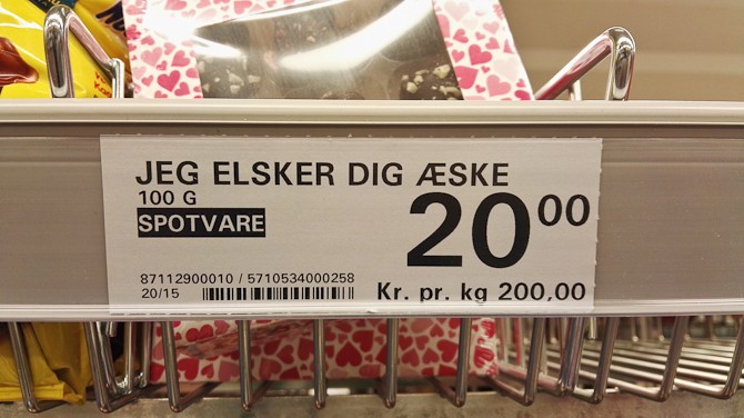 Når man er rigtig glad for æsker så.... 