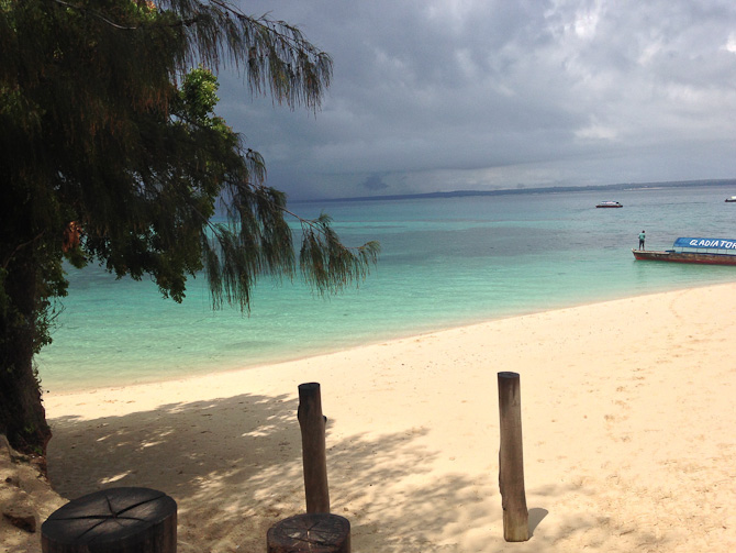 Prison Island. Lille ø ud for Zanzibars kyst.