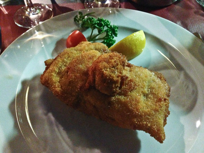 ... og rundede af med schnitzel 