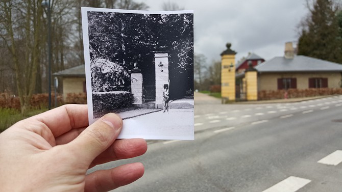 Før & nu skud i Charlottenlund 