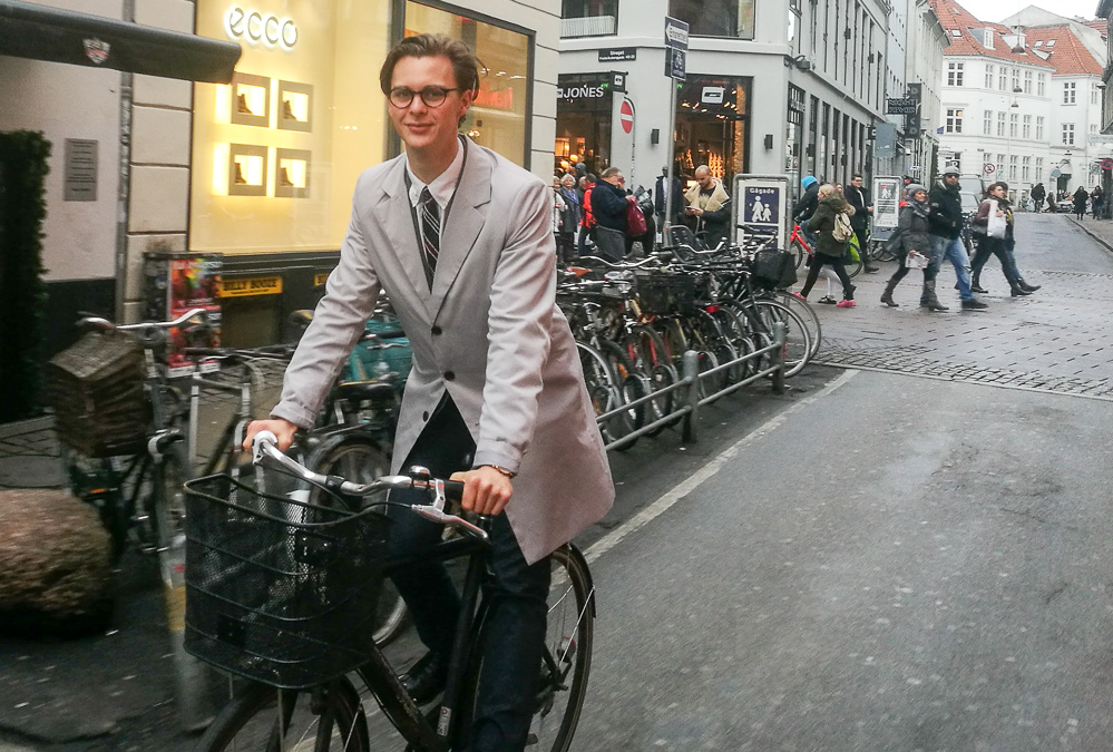 Jeppe Bentzen på cykel