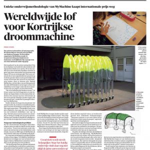 MyMachine in Belgian Newspaper