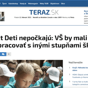 Article in Slovakian Newspaper examining the power of MyMachine for the education system
