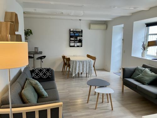 Living room and dining area