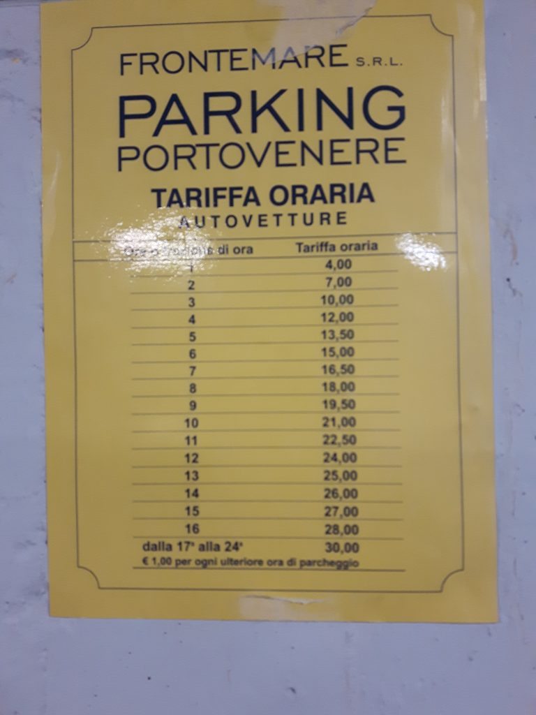 Parking in Portovenere