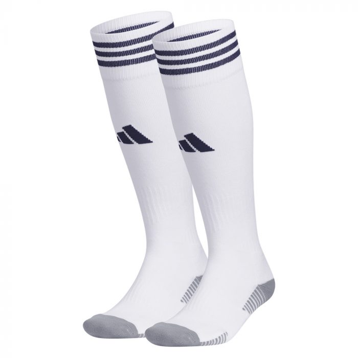 adidas WHITE/NAVY GAME SOCK - SMALL (13C-4Y) MEDIUM (5-8.5) LARGE (9-13)