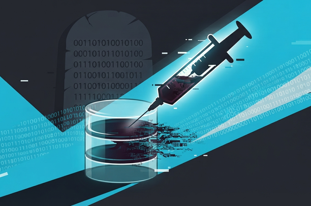 Ilustra el fallo de SQL injection en la extensión PostgreSQL: un input malicioso que se cuela en la base de datos y corrompe su contenido.