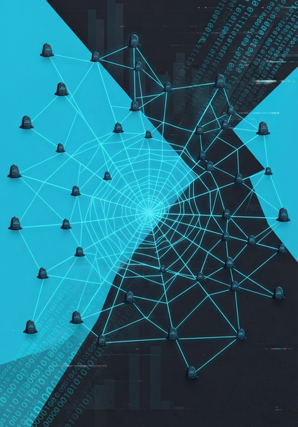 Representa el grafo de relaciones que CAIRN construye para mapear infraestructura compartida entre familias de malware con IA.