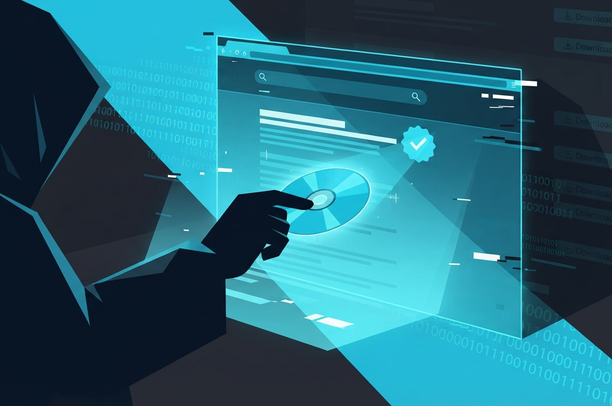 A fake installer positioned as a legitimate search result, representing the SEO trap used to distribute the malware.