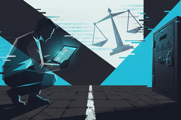 Imagen para la profundización sobre el límite legal: buscar en Shodan es pasivo y legal, cruzar hacia la conexión activa no autorizada es un delito, y la herramienta divide ella sola esa frontera