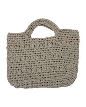 basic ecru crochet cotton shopper